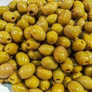 AEGEAN PITTED SICILIAN GREEN OLIVES