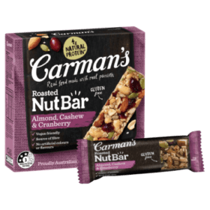 CARMANS ALMOND CASHEW & CRANBERRY NUT BARS