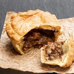 HANDMADE CHUNKY BEEF AND GRAVY PIE