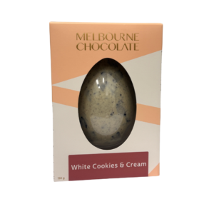 MELBOURNE CHOCOLATE WHITE COOKIES & CREAM EGG