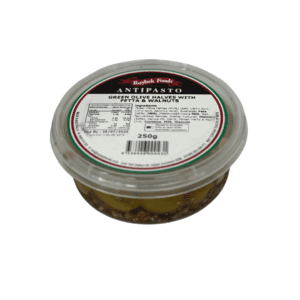 RAYBEK GREEN OLIVE HALVES WITH FETTA & WALNUTS