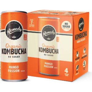 REMEDY KOMBUCHA ORGANIC MANGO PASSION 4 PACK